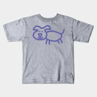 Very Peri Periwinkle Blue Line Puppy Dog Color of the Year 2022 Kids T-Shirt